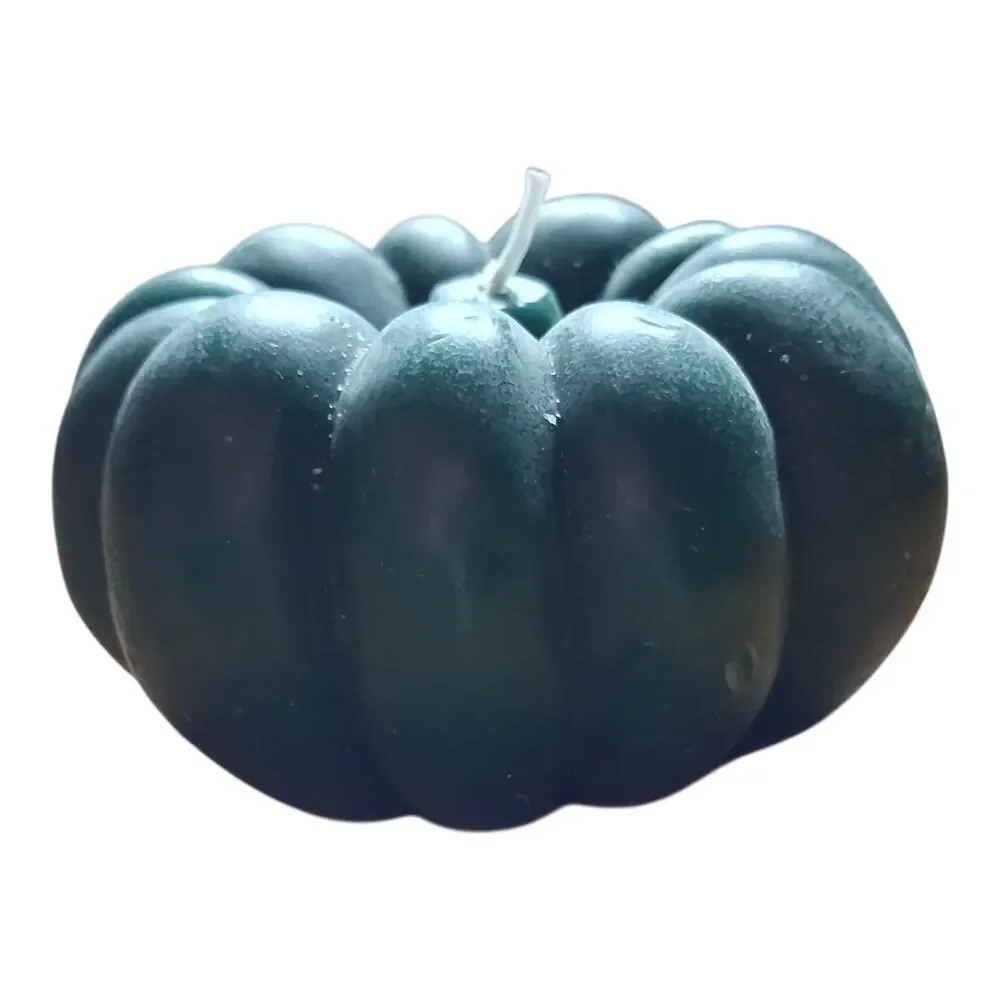 Blue Pumpkin Pillar Candle Unscented Halloween Fall Harvest Decor New